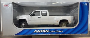 1:18 Anson Chevy Silverado 3500 DURAMAX Dually WHITE Diecast NEW In Box SEALED - Picture 1 of 13