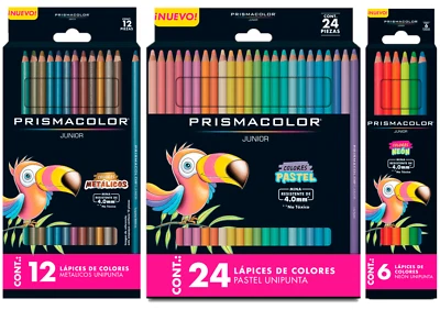 Prismacolor 青少年彩色铅笔套装,粉彩金属霓虹灯,42 个,4.0 毫米 — 第 1/4 张图片