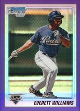2010 Bowman Chrome Purple Refractors #BCP200 Everett Williams  Serial # /899  