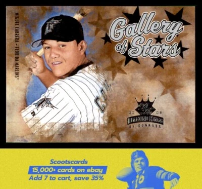 2005 Donruss Diamond Kings Miguel Cabrera Gallery of Stars card #GS-22 Marlins - Image 1 of 2