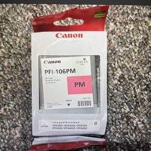 CANON PFI-106PM INK TANK 130ML EXP 10/22 - Picture 1 of 3
