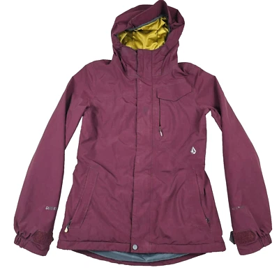 Volcom GoreTex Women's Size Small EQS Burgundy Shell Snow Jacket - Image 1 of 4