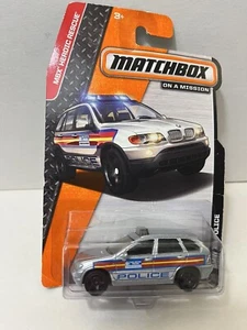 2013 Matchbox Sealed BMW X5 Police Car On A Mission Silver #90 of 120 - Picture 1 of 6