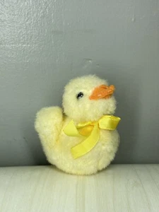 Vtg 1990 CHICK 3.5” Easter North American Bear 8062 Small Yellow Inkie Dinkies - Picture 1 of 7