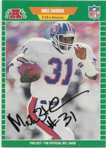 MIKE HARDEN Autographed Signed 1989 Pro Set card #102 Denver Broncos Football - Picture 1 of 1