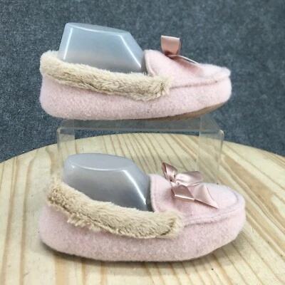 Dluxe By Dearfoams Shoes Kids 13-1 Girls Slip On Lined Moccasin Slippers Pink - Image 1 of 4