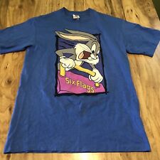 Vintage 1996 Six Flags Bugs Bunny Rollercoaster Looney Tunes Shirt USA Made