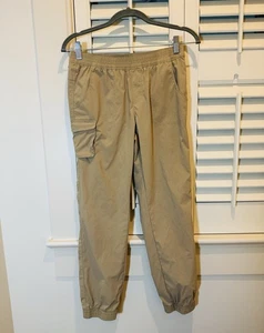 Columbia Cargo Jogger Pants Girls Large Khaki Brown Elastic Waist Outdoor 14/16 - Picture 1 of 16