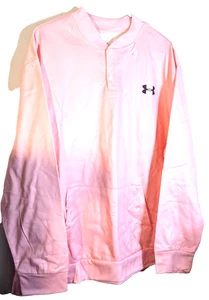 Under Armour Hombre Rosa 3XL 1/4 Botón Sudadera NUEVO CON ETIQUETAS - Imagen 1 de 5