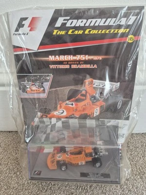 1/43 F1 FORMULA 1 CAR COLLECTION - MARCH 751 VITTORIO BRAMBILLA 1975 CAR #16 NEW - Image 1 of 3