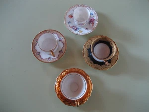 4 Mokkatassen + Untertellern je 1x Hutschenreuther/Krautheim/Bavaria/RK Dresden - Bild 1 von 16