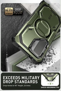 i-Blason Samsung Galaxy S24 5G Armorbox Case MagSafe Camera Stand Guldan Green - Picture 1 of 12