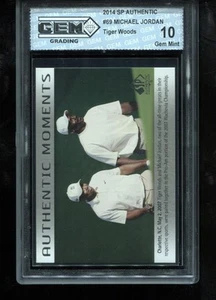 Michael Jordan Tiger Woods 2014 SP Authentic #69 Authentic Moments GEM MINT 10 - Picture 1 of 2