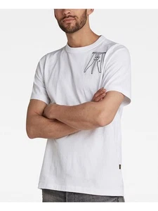 G-STAR RAW Mens White Short Sleeve Classic Fit Jersey T-Shirt S - Picture 1 of 4