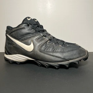 Mens Vintage NIKE Land Shark Phylon Black Leather Football Cleats / Size 11 - Picture 1 of 9