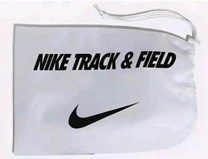 White Nike Track & Field Spike Shoe Bag Carry Tote Drawstring 11.5” x 16.5” New - Picture 1 of 7