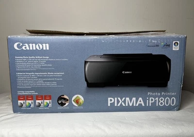 Canon PIXMA iP1800 Photo Printer USB 4800x1200 DPI ChromaLife100 Inkjet Color - Image 1 of 4