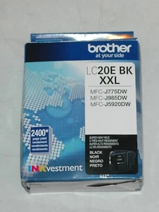 Brother(R) LC20EBK XXL Environmental Program Bk Ink Cartridge New open Box 2022 - Picture 1 of 9