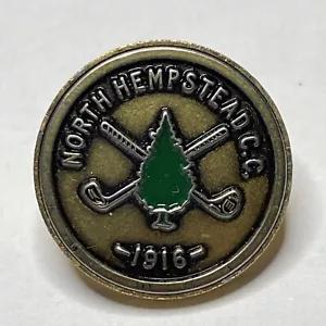 North Hempstead Country Club 1916 Bronzed Goldtone Golf Ball Marker w/Stem F7 - Picture 1 of 3