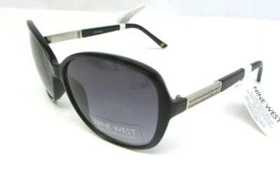 Nine West Woman's Black Sunglasses NEW See Description 24627RNJ001 CGR 100% UV  - Image 1 of 4