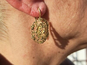 orecchini vintage in oro giallo 18 carati - Foto 1 di 6