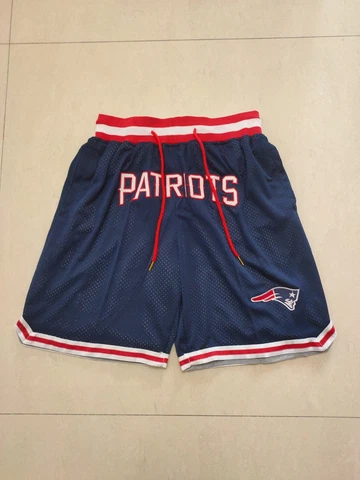 New England Patriots Men’s Football Basketball Pants Pockets stitched Shorts Cover