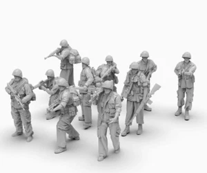 1/35 Resin WWII US Soldaten 10 Soldaten unbemalt wgsj - Bild 1 von 3