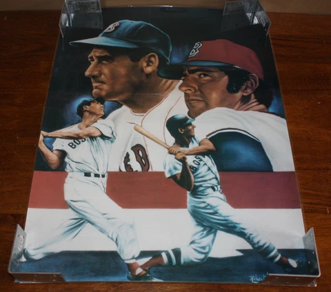 1985 Boston Red Sox Ted Willaims Carl Yastrzemski 24x18 Laminated Poster Cover