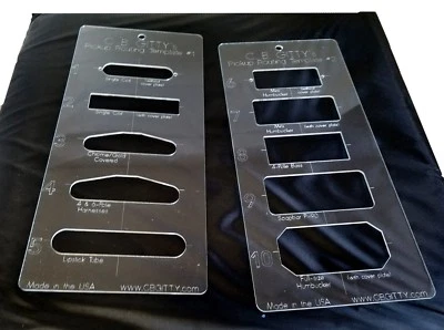 2pc. Electric Guitar Acrylic Pickup Routing Templates - 10 most popular pickups! - Image 1 of 2