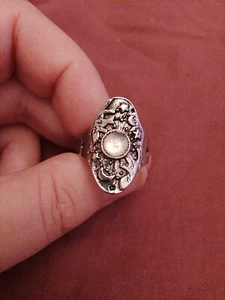 Two Magic Hands And Stars And Moons With Cabachon Of Opalite UK Q USA 8 - Picture 1 of 4