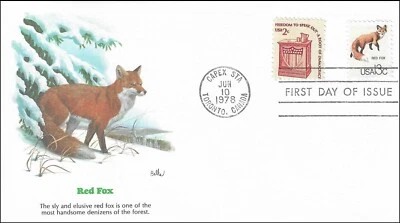 Zorro Rojo Invierno Naturaleza Vida Silvestre Fauna Filatélico Capex 78 Toronto Canadá FDC 1978 Foto 1 de 2