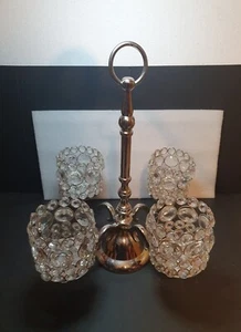 Large Table Chandelier Candelabra Crystal Candle Holder Home Design Silver Tone - Picture 1 of 12