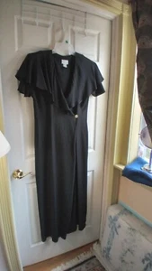 Vintage 90s One Piece Romper Outfit Size 14 Expo Pant Suit Black Excellent  - Picture 1 of 12