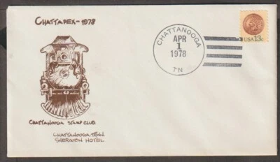 US 1978 CHATTAPEX CHATTANOOGA STAMP CLUB FDC - Image 1 of 3