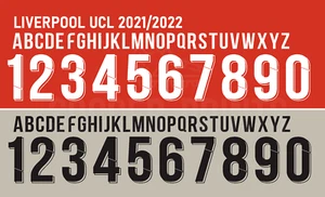 Name&Number Set For UCL Liverpool 2021/2022 Home/Away/Third Top Football Soccer - Picture 1 of 1