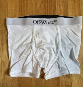 $ 160 OFF-WHITE Herren weiß 1er Pack klassische Unterwäsche Baumwolle Boxershorts Größe L - Bild 1 von 4