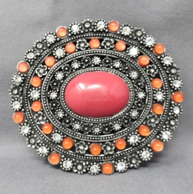 Hebilla de cinturón floral occidental pedrería vaquera costera de colección años 90. BMW608 Foto 1 de 4