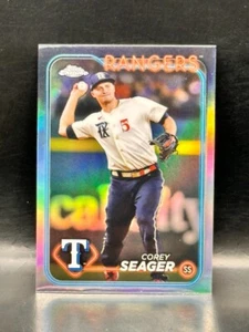 Corey Seager 2024 Topps Chrome - Chrome Refractor Texas Rangers #100 - Picture 1 of 2