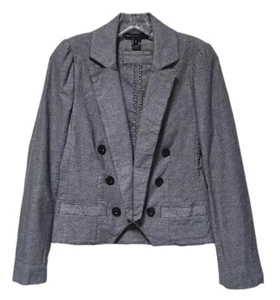 Marc By Marc Jacobs Stretch Chambray Gettysburg Blue Blazer Jacket Size 6 - Picture 1 of 7