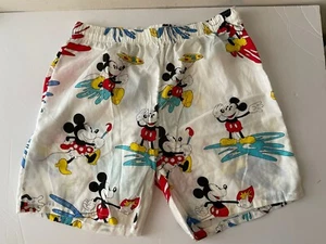 Vtg Disney Club Mickey Minnie Beach Shorts Adult Medium All Over Print Made USA - Picture 1 of 8