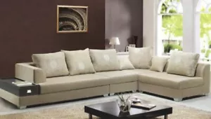 DIVANO SALOTTO MEGA SOFA TESSUTO ANGOLARE SOFA AMERICANO SOGGIORNO E CUSCINI ITA - Foto 1 di 1
