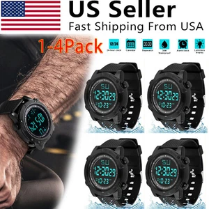 1-4X Wasserdicht Digital Sportuhr Militär Taktische LED Hintergrundbeleuchtung Armbanduhr - Bild 1 von 14