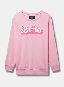 TORRID BARBIE MOVIE Rosa Cuello Redondo Acogedora Sudadera Polar Nueva con Etiquetas Nueva 2X - Imagen 1 de 9