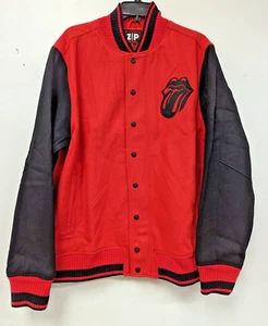 New: ROLLING STONES - Red Tongue Varsity Jacket [S, L, XL, 2X] - Picture 1 of 6