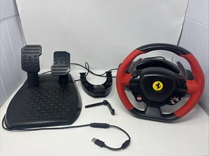 Thrustmaster Ferrari 458 Spider Xbox Gaming Racing Steering Wheel & Pedals - Picture 1 of 12