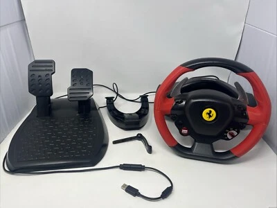 Thrustmaster Ferrari 458 Spider Xbox Gaming Racing Steering Wheel & Pedals - Image 1 of 4