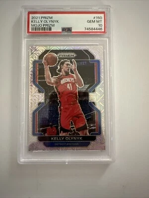 2021 Panini Prizm Kelly Olynyk #150 Mojo Prizm /25  PSA 10 Detroit Pistons - Image 1 of 3