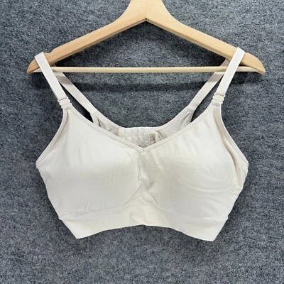 Warner's Bralette Bra Women XL White Opaque Push Upn Wireless Hook & Eye Nylon - Image 1 of 4