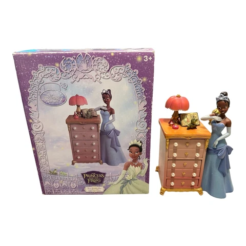 RARE DISNEY PRINCESS AND THE FROG TIANA JEWELRY BOX Great Condition In Box Cover