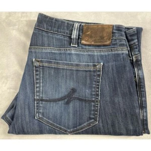 34 Heritage Courage Jeans Men Sz 40x34 Denim Mid Rise Straight Dark Wash Stretch - Picture 1 of 13